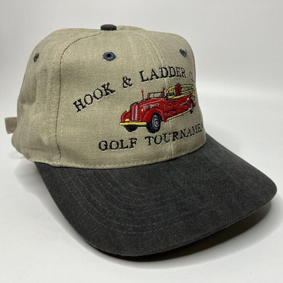 Fire Fighter Truck Hook & Ladder Golf Strapback Hat Cap Clay County Nebraska - Picture 1 of 11